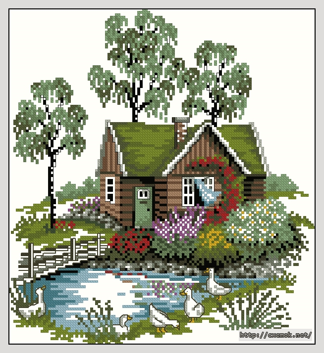 Download embroidery patterns by cross-stitch  - Swedish house, author 
