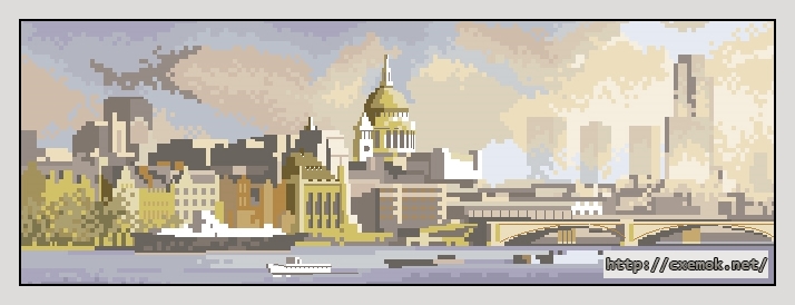 Download embroidery patterns by cross-stitch  - London skyline, author 