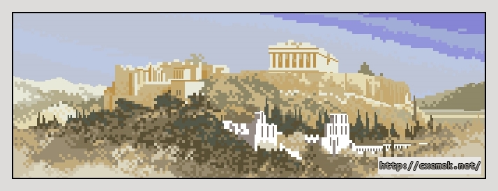 Download embroidery patterns by cross-stitch  - Acropolis, author 