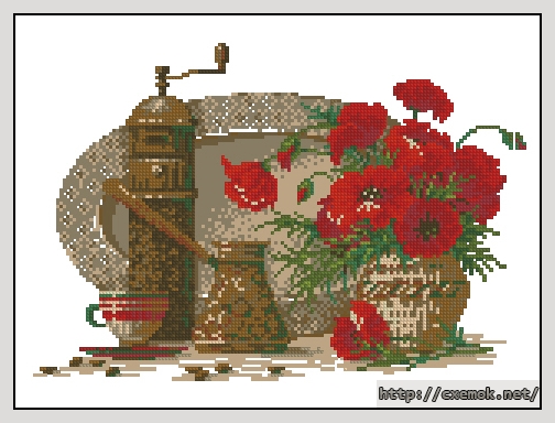Download embroidery patterns by cross-stitch  - Кофе, author 