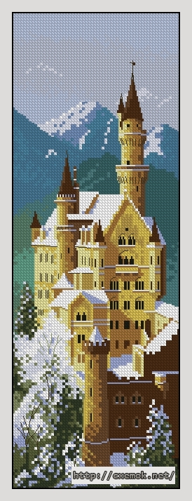 Download embroidery patterns by cross-stitch  - Neuschwanstein castle, author 