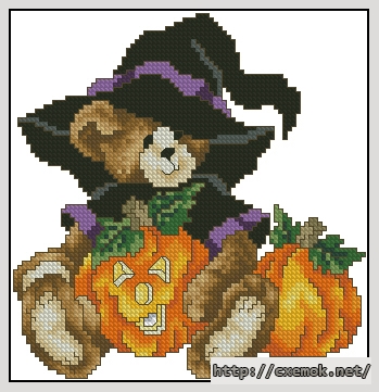 Download embroidery patterns by cross-stitch  - Octubre