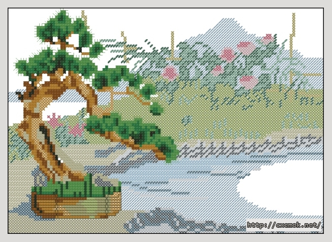 Download embroidery patterns by cross-stitch  - Созерцание, author 