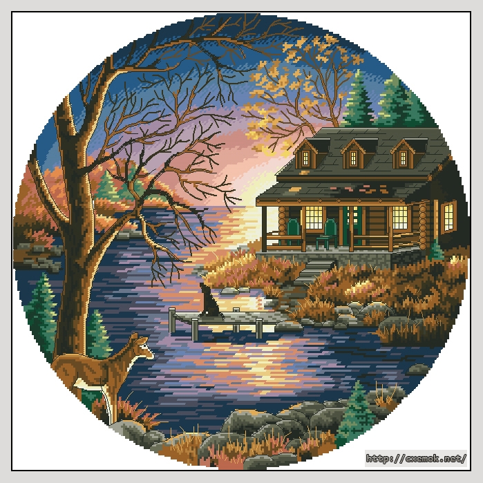 Download embroidery patterns by cross-stitch  - Days end, author 