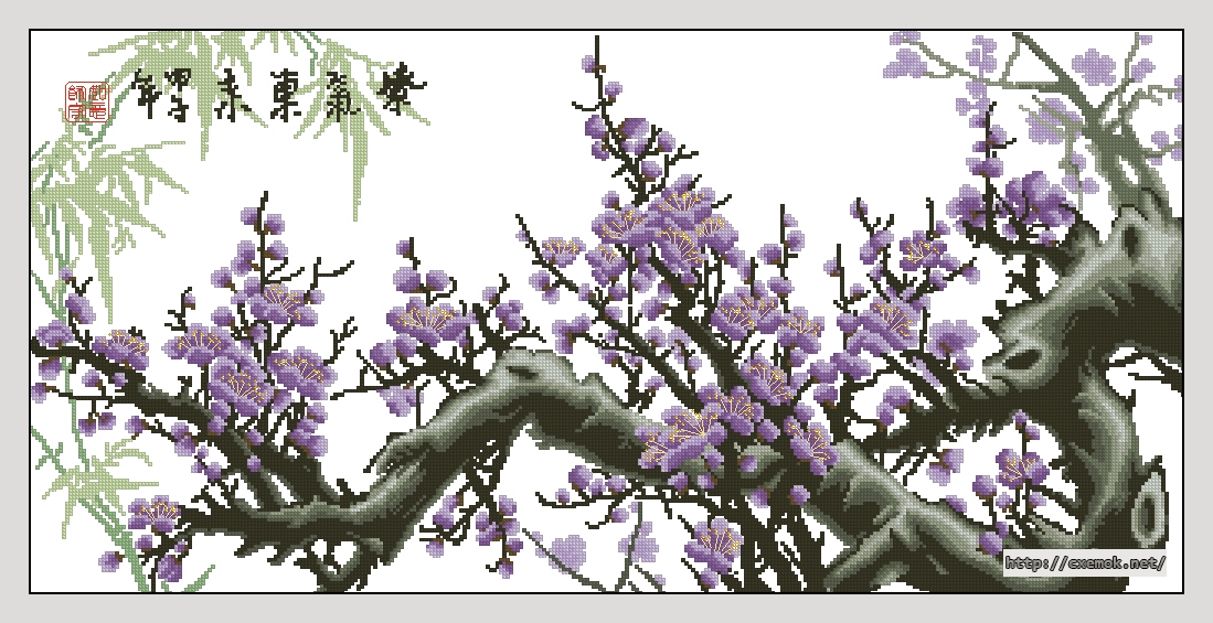 Download embroidery patterns by cross-stitch  - Sakura''s new east