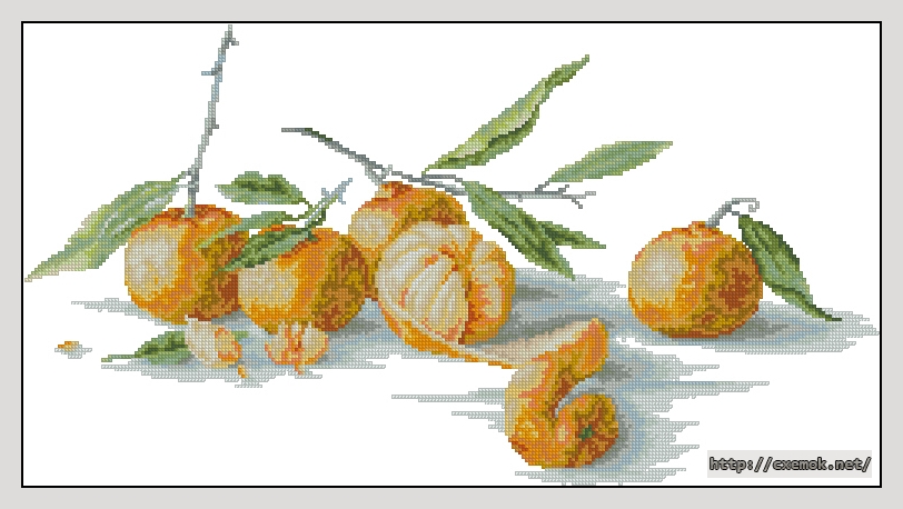 Download embroidery patterns by cross-stitch  - Oranges, author 