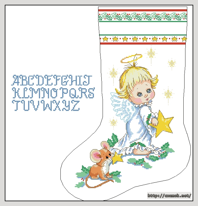 Download embroidery patterns by cross-stitch  - Holly angels - melody, author 
