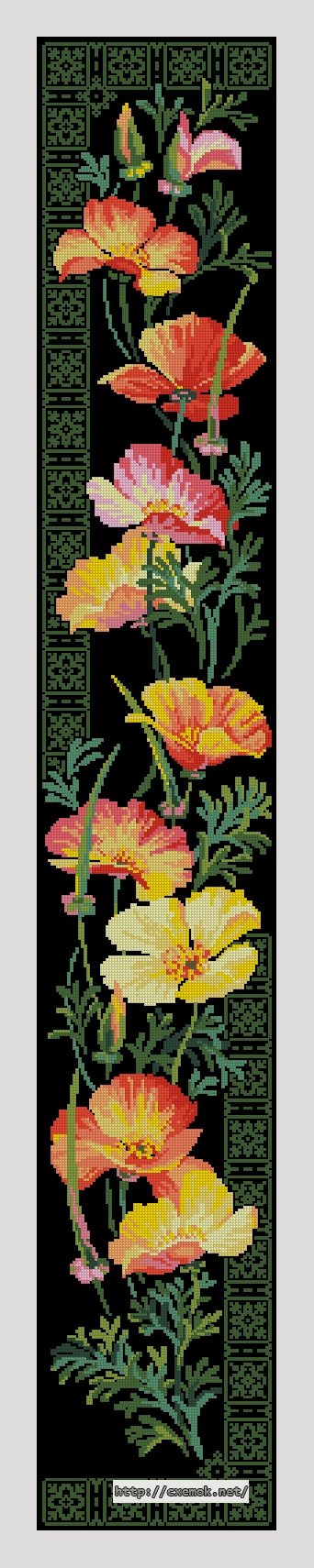 Download embroidery patterns by cross-stitch  - Калифорнийский мак, author 
