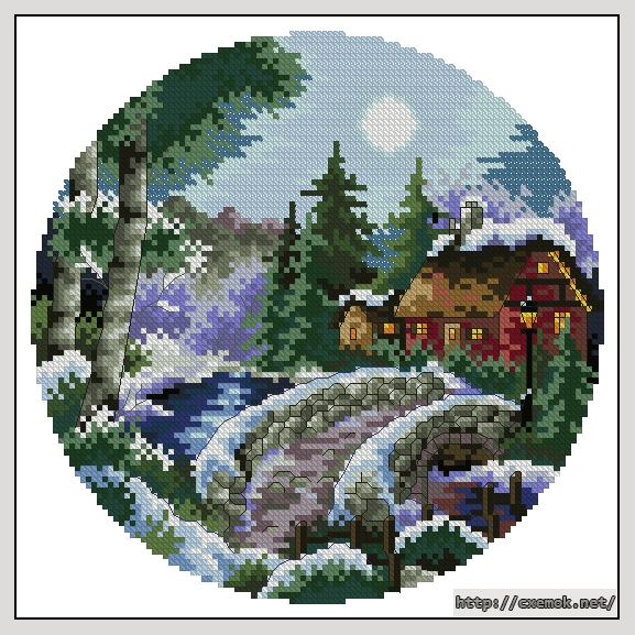 Download embroidery patterns by cross-stitch  - Winter of the silence, author 