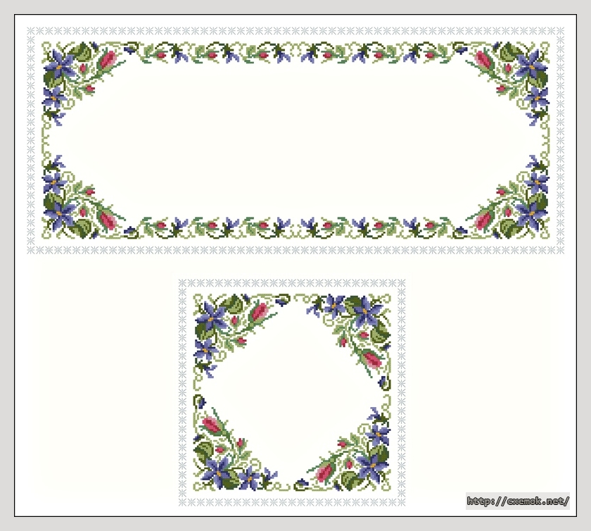 Download embroidery patterns by cross-stitch  - Дорожка и салфетка, author 