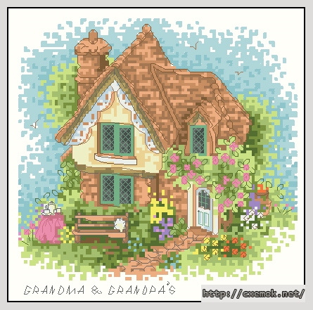Download embroidery patterns by cross-stitch  - Lane cottage, author 