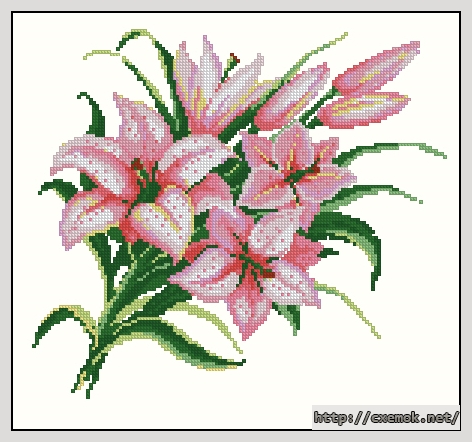 Download embroidery patterns by cross-stitch  - Лилии, author 