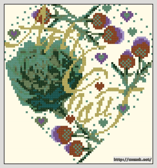 Download embroidery patterns by cross-stitch  - Artichaut, author 
