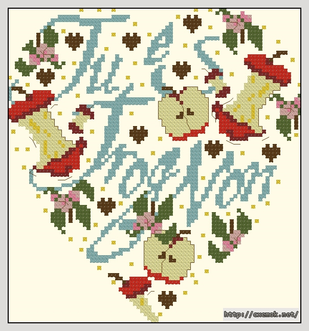 Download embroidery patterns by cross-stitch  - Trognon, author 