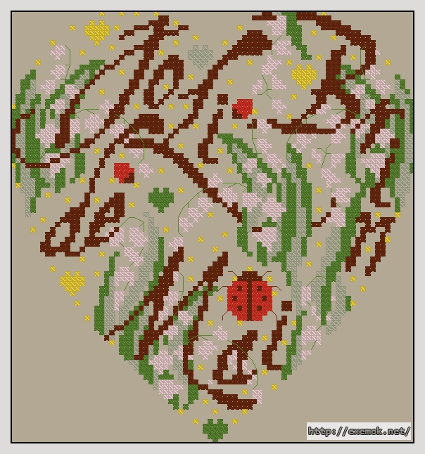 Download embroidery patterns by cross-stitch  - Jolie brin de muguet, author 