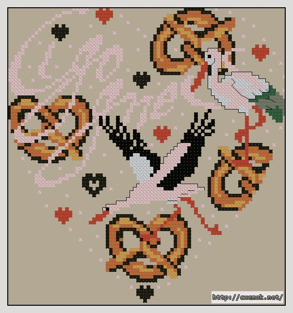 Download embroidery patterns by cross-stitch  - Cigones, author 