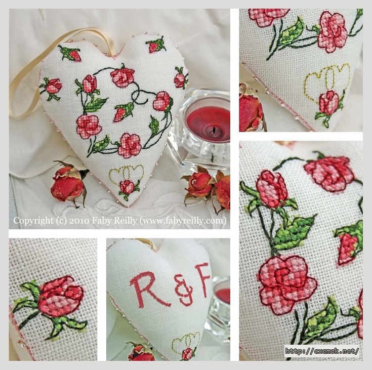 Download embroidery patterns by cross-stitch  - Sweet roses heart, author 
