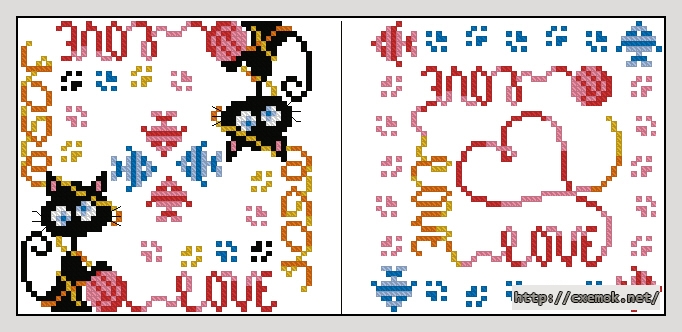 Download embroidery patterns by cross-stitch  - Бискорню