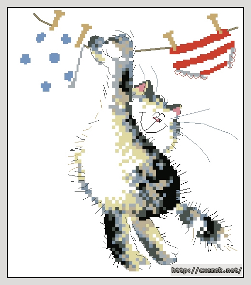 Download embroidery patterns by cross-stitch  - Purr-pendicular, author 
