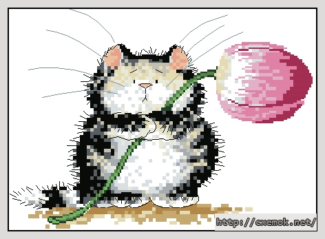 Download embroidery patterns by cross-stitch  - Cul-purr-it, author 