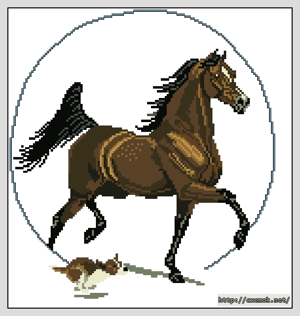 Download embroidery patterns by cross-stitch  - Runner