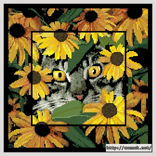 Download embroidery patterns by cross-stitch  - Летний кот