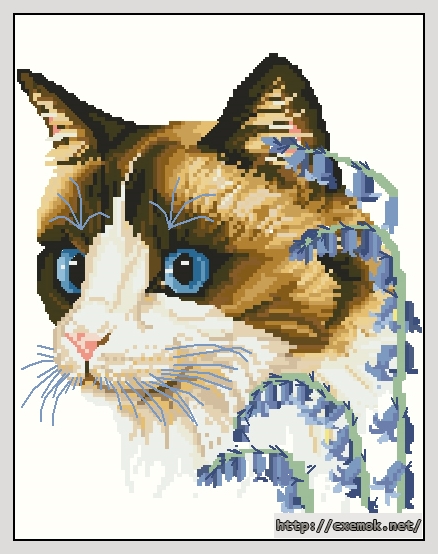 Завантажити схеми вишивки нитками / хрестом  - The rag doll - spring cat by jayne netley mayhew