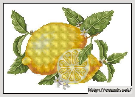 Download embroidery patterns by cross-stitch  - Lemons, author 