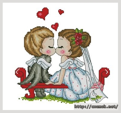 Download embroidery patterns by cross-stitch  - Wedding baby, author 