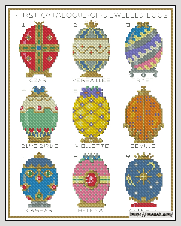 Download embroidery patterns by cross-stitch  - Пасхальные яйца, author 