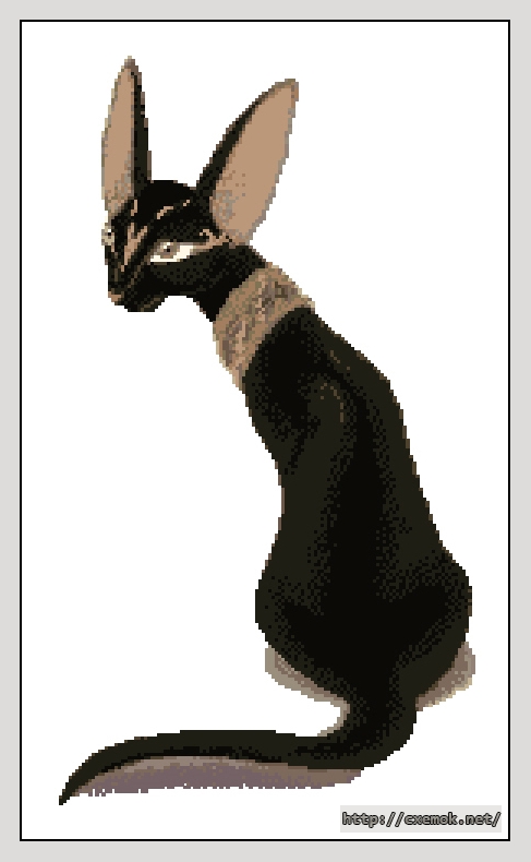 Скачать схемы вышивки нитками / крестом  - Египетская кошка