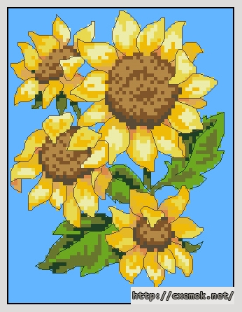 Download embroidery patterns by cross-stitch  - Sunflower drama, author 