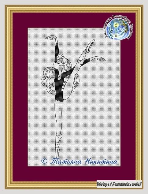 Download embroidery patterns by cross-stitch  - Балерина
