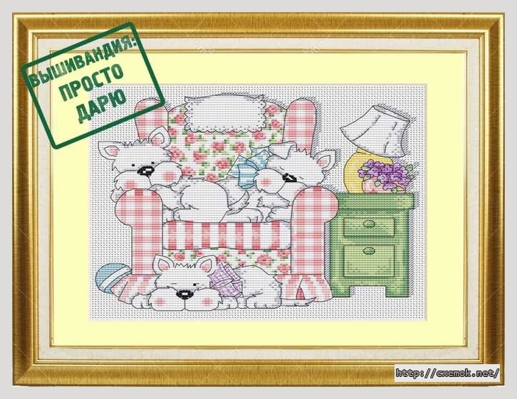 Download embroidery patterns by cross-stitch  - Собаки