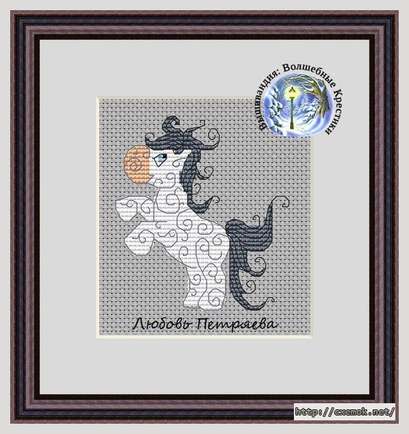 Download embroidery patterns by cross-stitch  - Лошадка