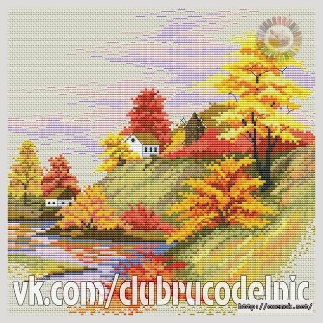Download embroidery patterns by cross-stitch  - Осенний пейзаж