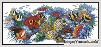 Download embroidery patterns by cross-stitch  - Tropical gathering, author 