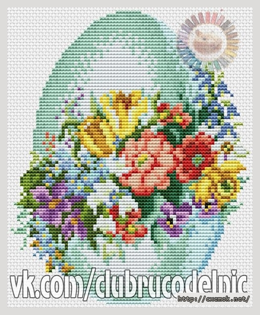 Download embroidery patterns by cross-stitch  - Декоративное яйцо