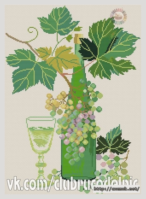 Download embroidery patterns by cross-stitch  - Белое вино