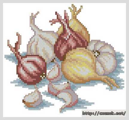 Download embroidery patterns by cross-stitch  - Часник