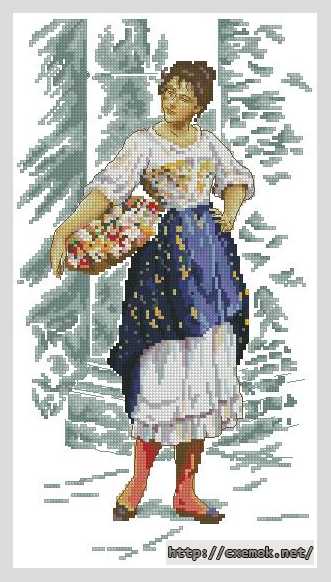 Download embroidery patterns by cross-stitch  - По картине эжена де блааса