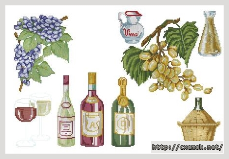 Download embroidery patterns by cross-stitch  - Vino