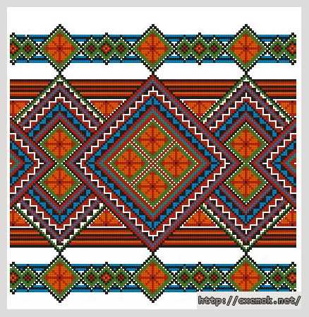 Download embroidery patterns by cross-stitch  - Рушник