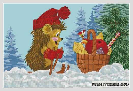 Завантажити схеми вишивки нитками / хрестом  - Еж