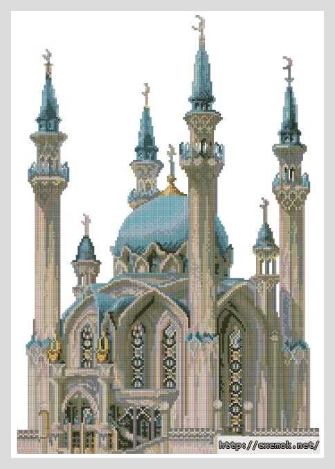 Скачать схемы вышивки нитками / крестом  - Мечеть кул-шариф