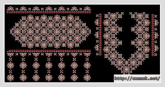 Download embroidery patterns by cross-stitch  - Блуза магия ночи