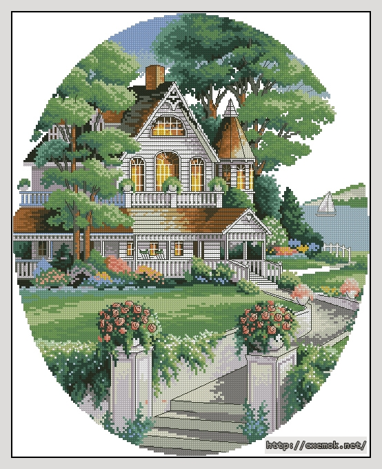 Download embroidery patterns by cross-stitch  - Lovely victorian home, author 