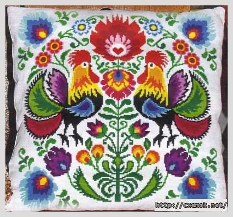 Download embroidery patterns by cross-stitch  - Красивые петухи