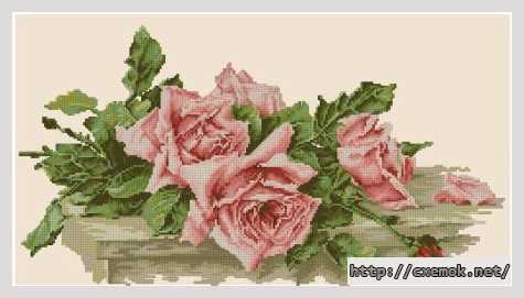Завантажити схеми вишивки нитками / хрестом  - Розовые розы