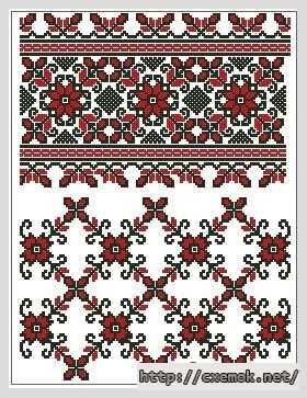 Download embroidery patterns by cross-stitch  - Орнамент для сорочки